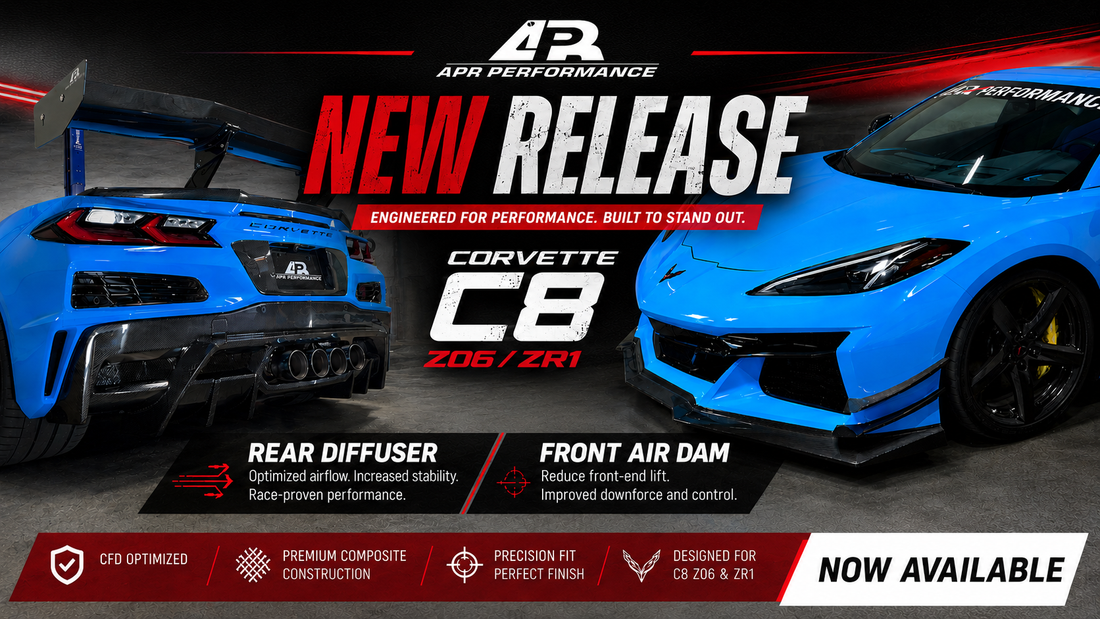 New APR Performance Corvette C8 Z06/ZR1 Front Air Dam & Rear Diffuser