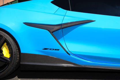 Chevrolet Corvette C8 Z06/ E Ray/ ZR1/ Grand Sport Carbon Fiber Side Rocker Extensions/ Side Skirts