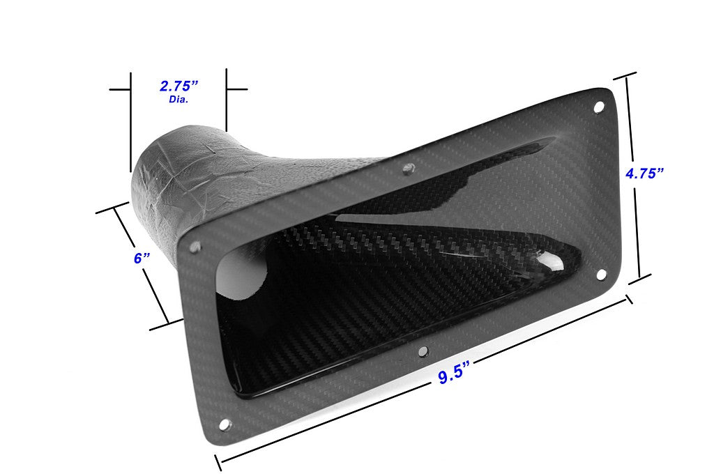 Universal Fitment 9.25" X 4.75" Air Inlet Duct w/ Flange
