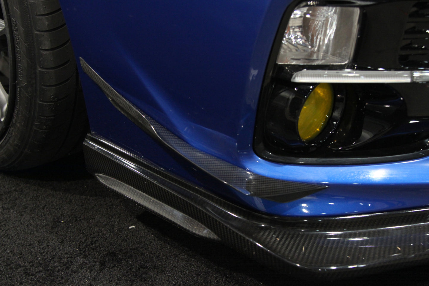Subaru WRX STI Carbon Fiber Front Bumper Bottom Canards 2015-2017
