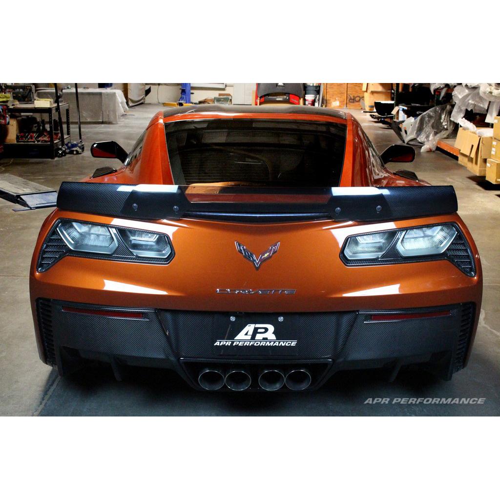 C7 Rear Sequential Chevrolet Corvette C7 Carbon Fiber Rear Tail Light Bezels – APR Performance