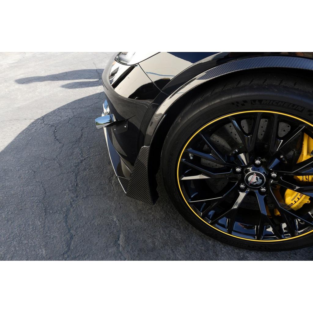 Chevrolet Corvette C7 Front Bumper Canards and Spats 2014 - 2019