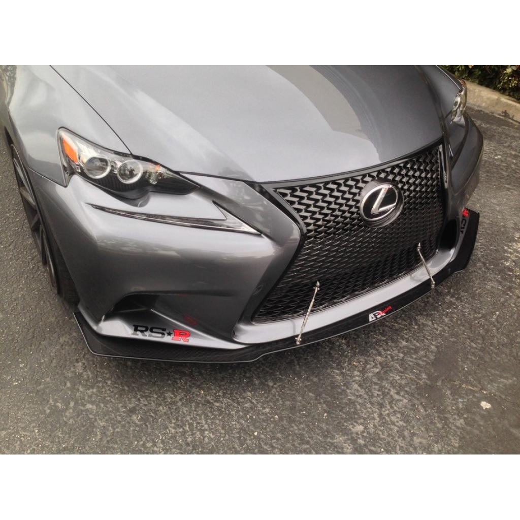 JMTBNO 4-Piece Front Bumper Lip Splitter For Lexus IS250/IS300/IS350 – Carbon Fiber Look + Red
